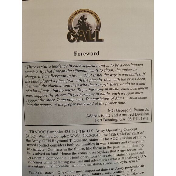 Musicians Of Mars II Book Center For Army Lessons Handbook April 16 Combined Arm - Picture 7 of 9